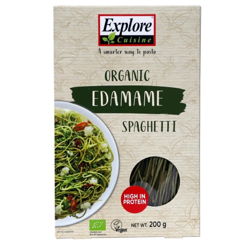 Organic Edamame Spaghetti - 200 g - Gluten Free, High Protein Pasta, Easy to Make - USDA Certified Organic, Vegan, Kosher, Non GMO